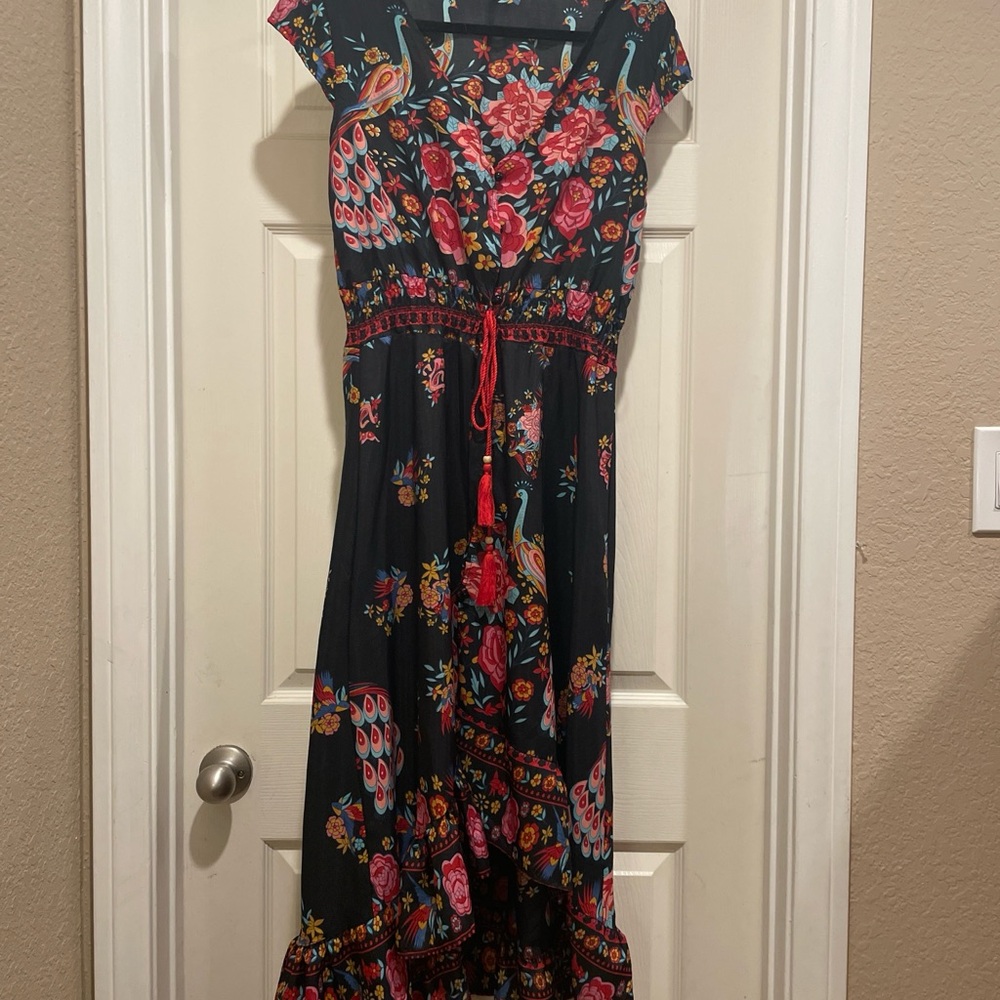 Floral Black Maxi Dress